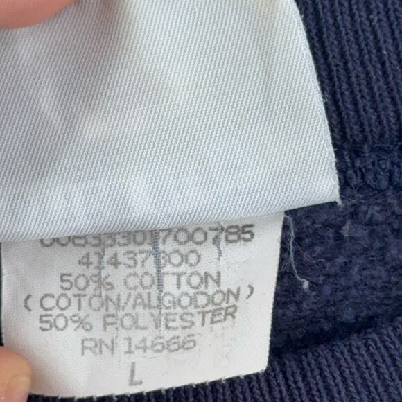 Vintage Lee Sweatshirt Mens L Proud To Be American Eagle Flag USA Crewneck 90s - Picture 5 of 12